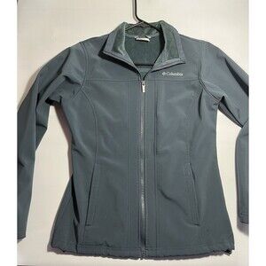 Columbia Acorn Cottage Softshell Full Zip Jacket Teal Green XL6115 Women's Small